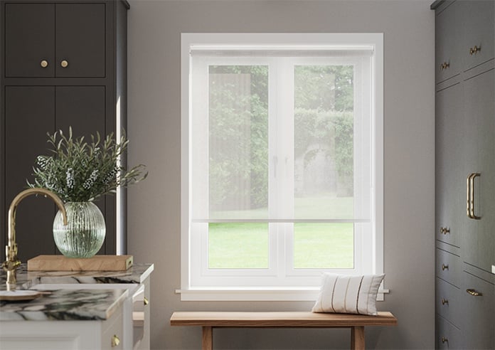 Alicante, Crisp White - Sunscreen Roller Blind - Image 3